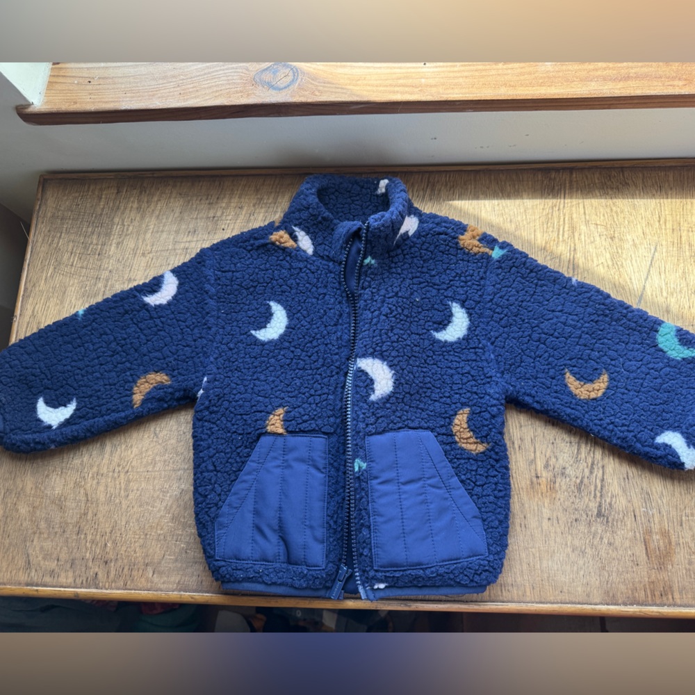 Old Navy moon & stars Sherpa blue jacket 2T